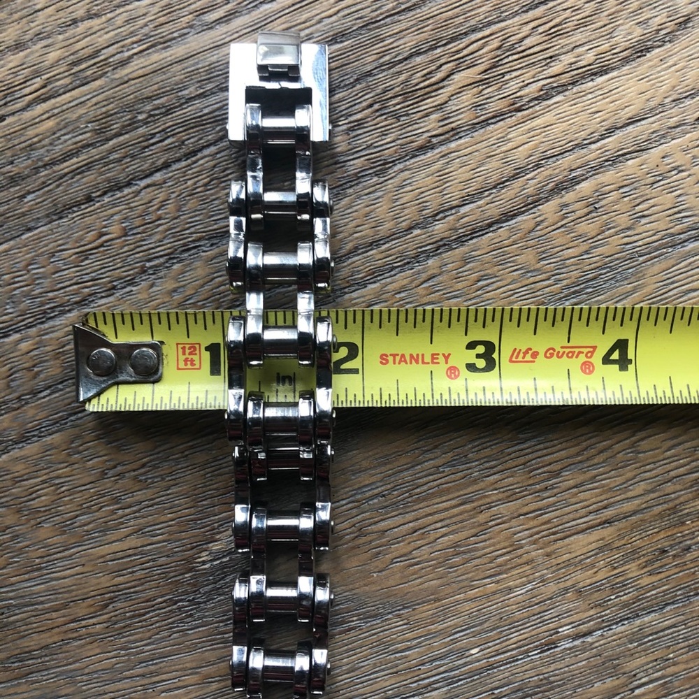 Motorcycle link bracelet - steel